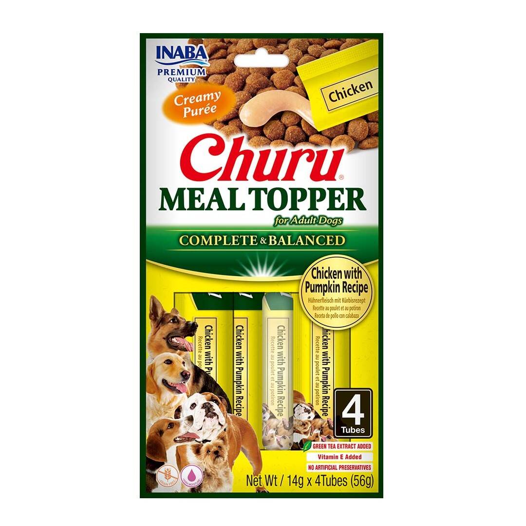 Inaba Dog Meal Topper 4x14g (56g) Przysmak Pasta Dla Psa Z Kurczakiem I Dynią