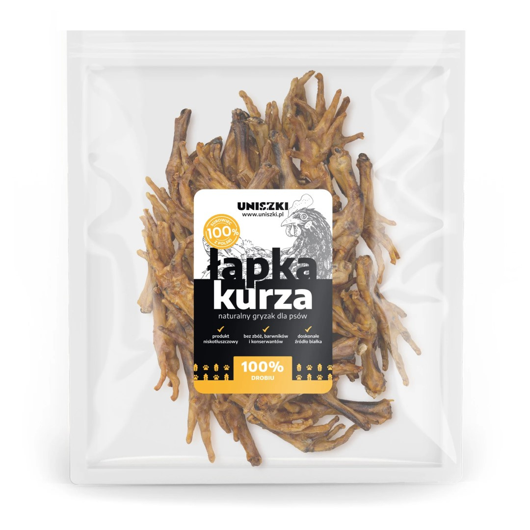 Uniszki Łapka Kurza Naturalny Przysmak Gryzak Dla Psa
