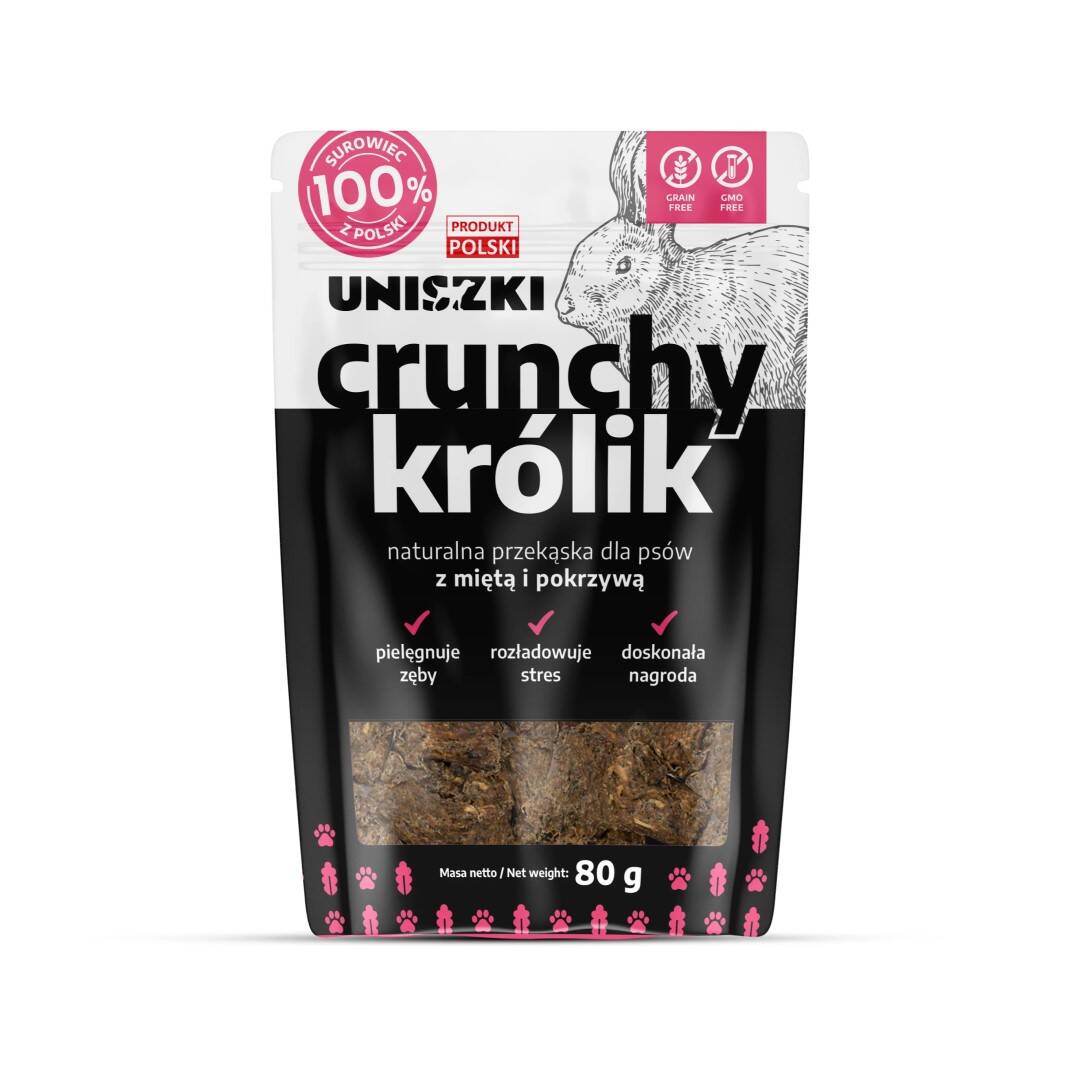 Uniszki Crunchy Królik Naturalny Przysmak Gryzak Dla Psa