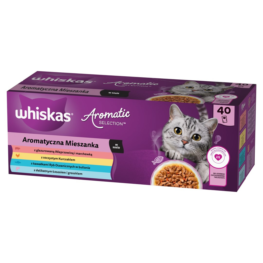 Whiskas Adult Aromatyczna Mieszanka + Klasyczne Posiłki Mokra Karma Dla Kota