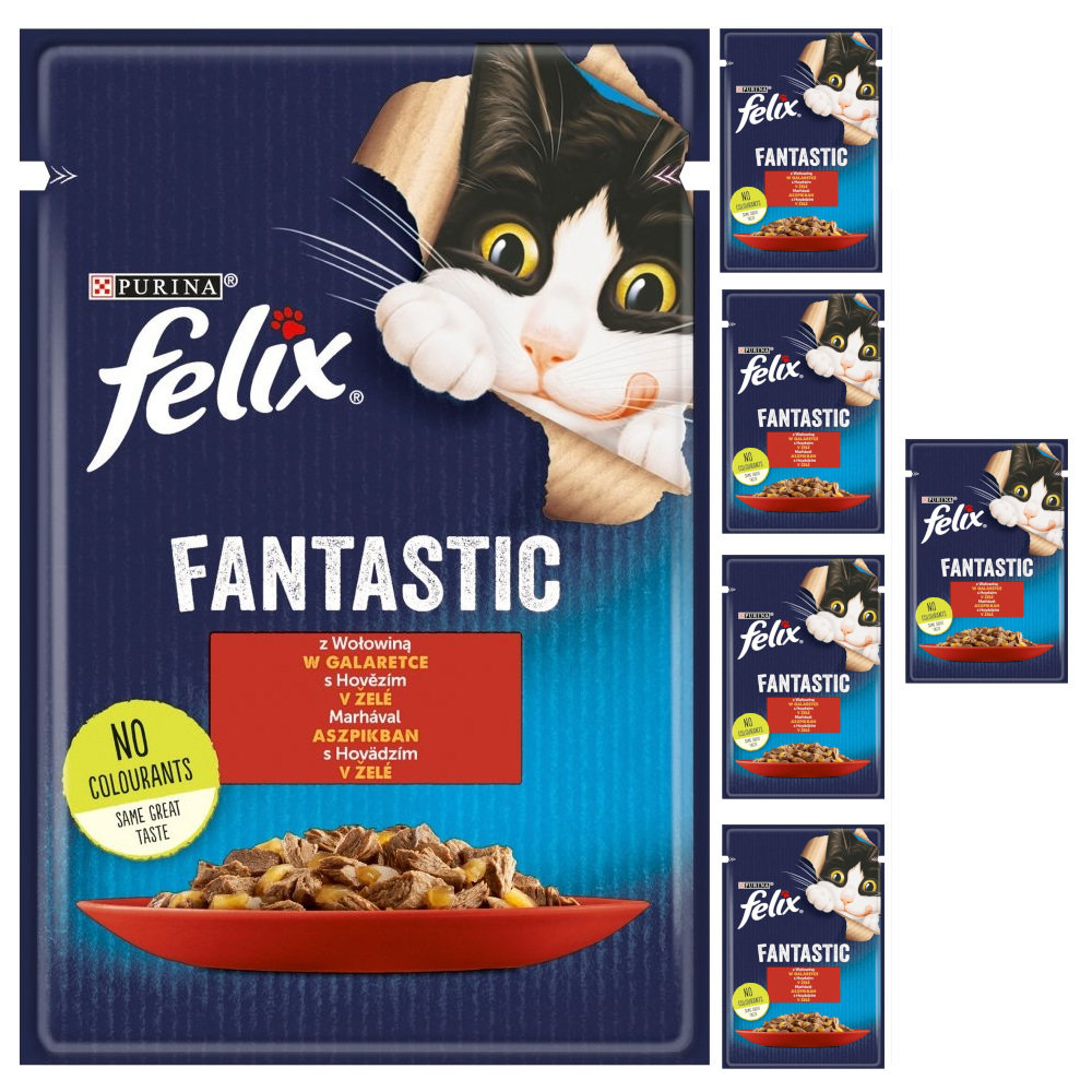 Felix Fantastic Karma Dla Kotów Wołowina W Galaretce