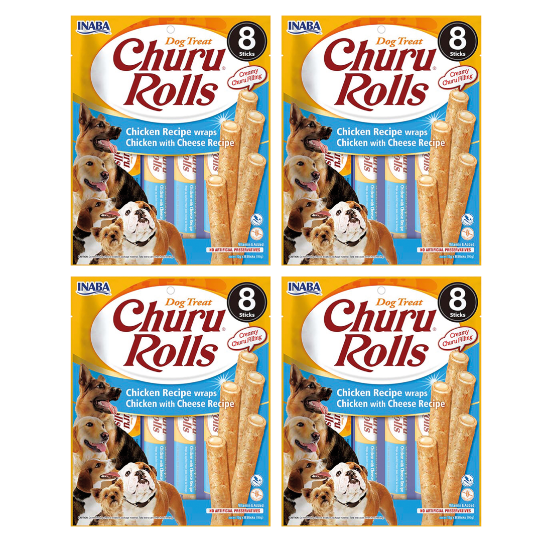 Inaba Dog Churu Rolls Wraps 8x12g Przysmak Dla Psa Kurczak Z Serem