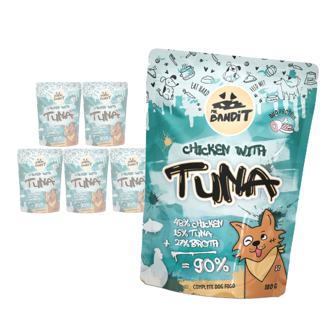 Mr. Bandit Chicken with Tuna 180g Mokra Karma Dla Psa Kurczak Z Tuńczykiem