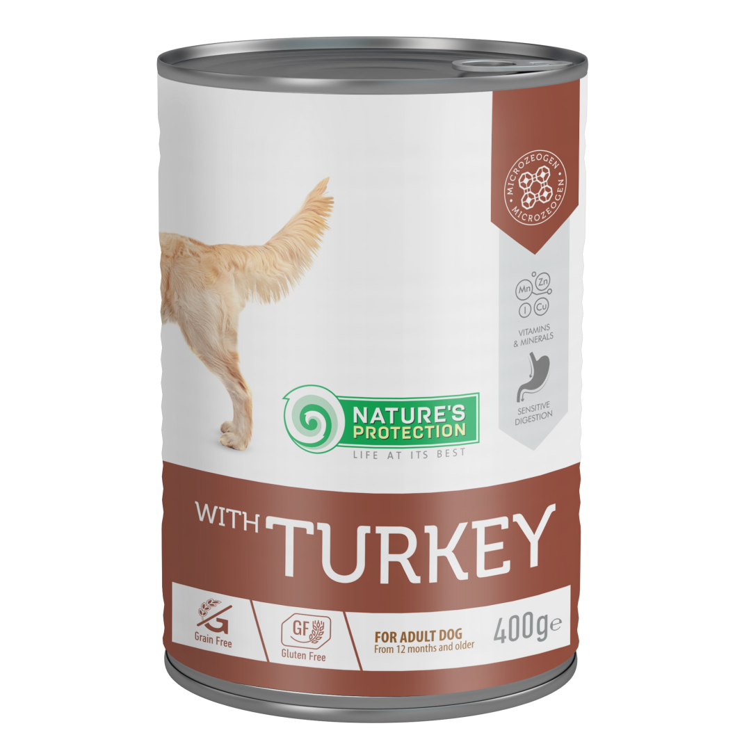 Nature's Protection Adult Dog Sensitive Turkey 400g Mokra Karma dla Psa z Wrażliwym Układem Trawiennym Indyk