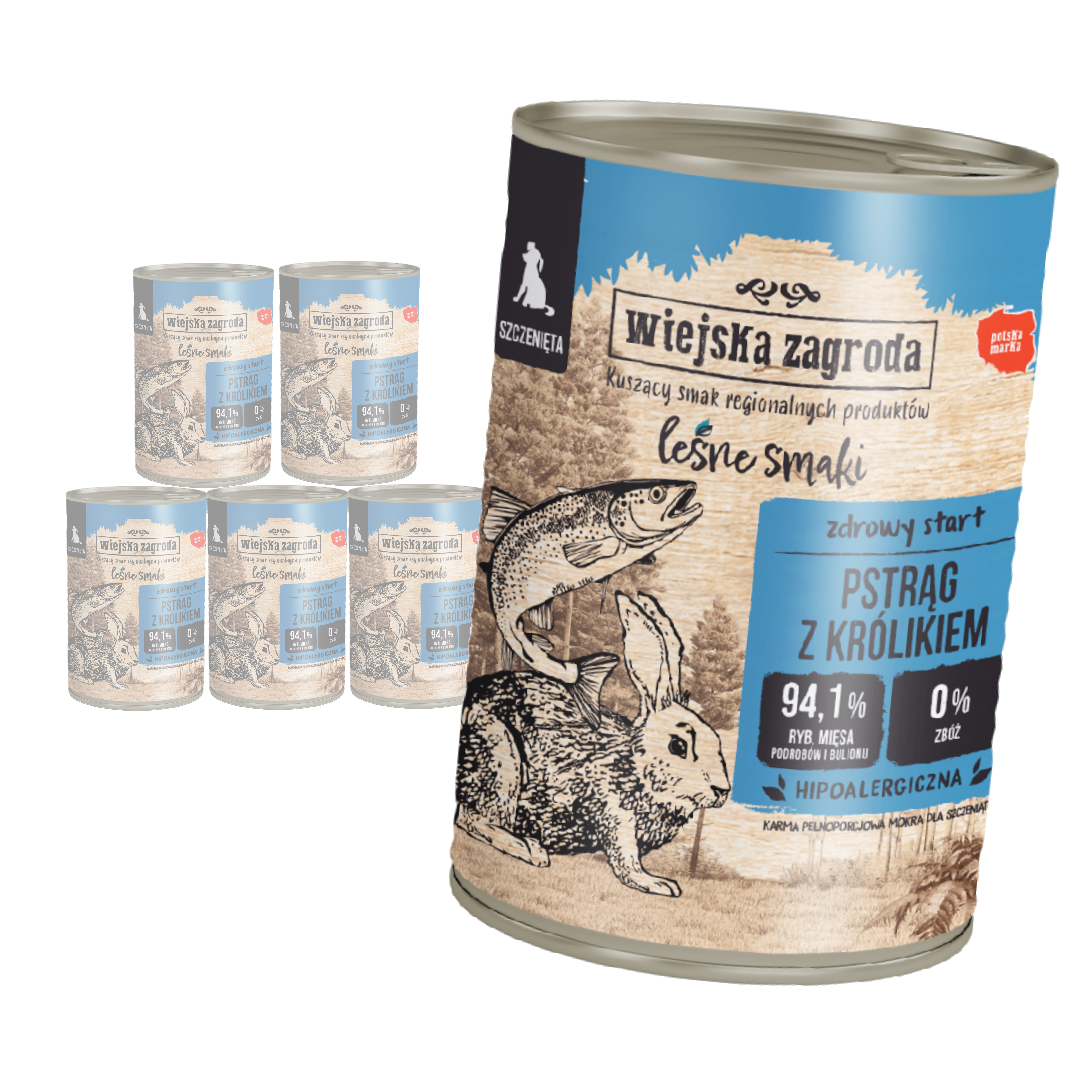 Wiejska Zagroda Leśne Smaki Karma Mokra Dla Szczeniąt