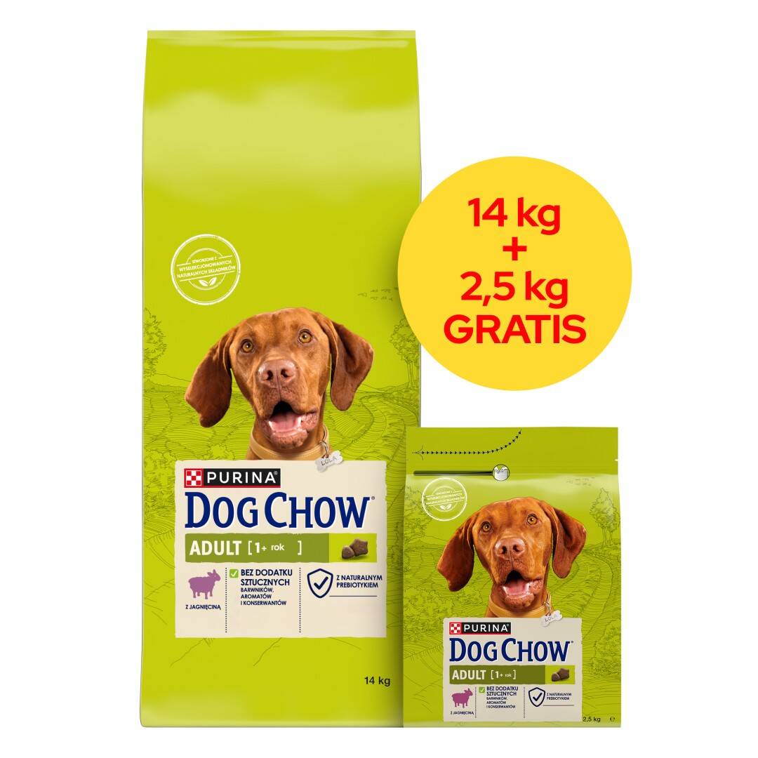 Purina Dog Chow Adult Gratis Sucha Karma Dla Psa z Jagnięciną