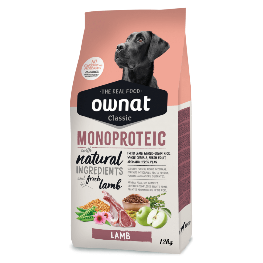 Ownat Classic Monoproteic 12kg Monoproteinowa Sucha Karma Dla Psa Bogata W Świeżą Jagnięcinę