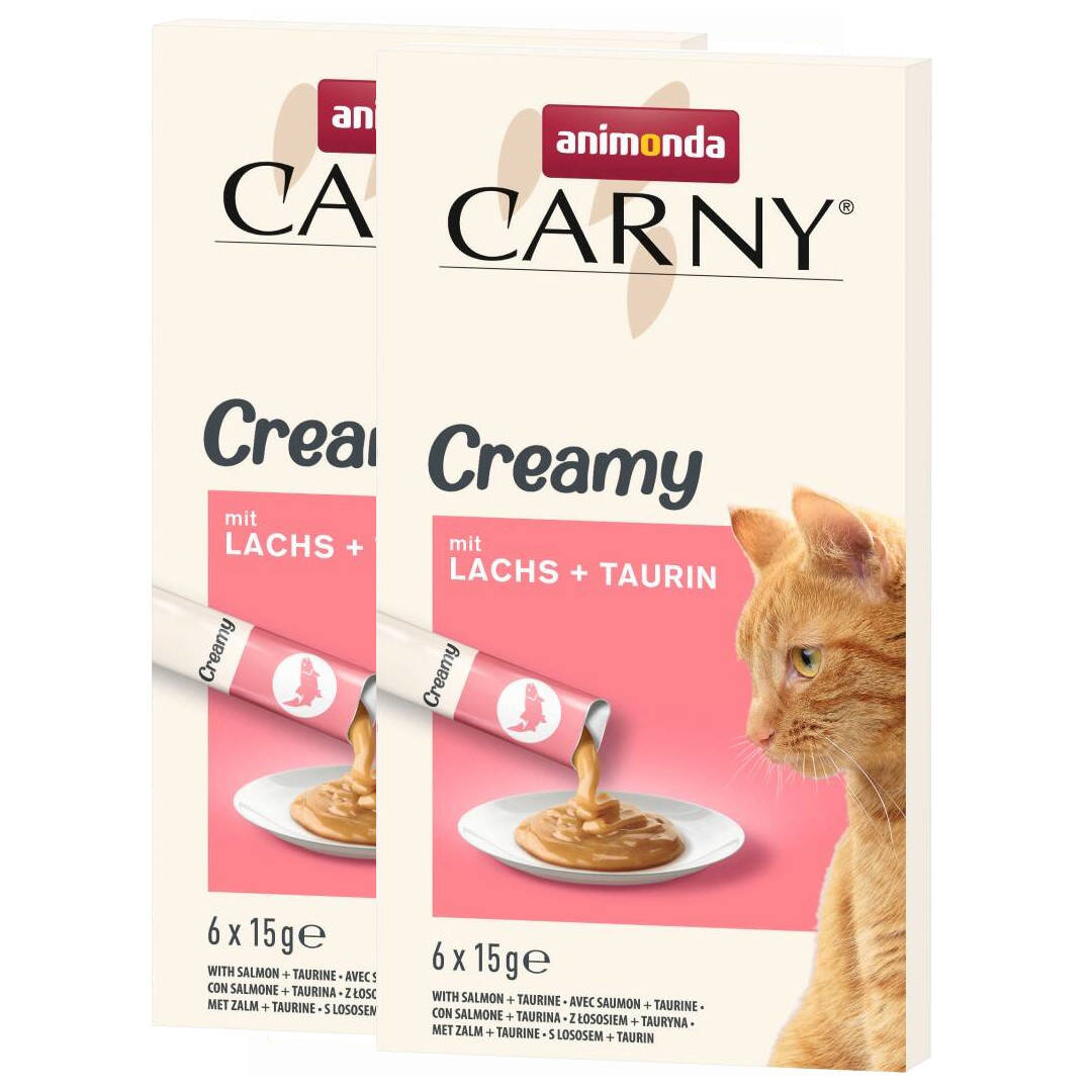 Animonda Carny Creamy 6x15g Przysmak Pasta Dla Kota Z Łososiem I Tauryną