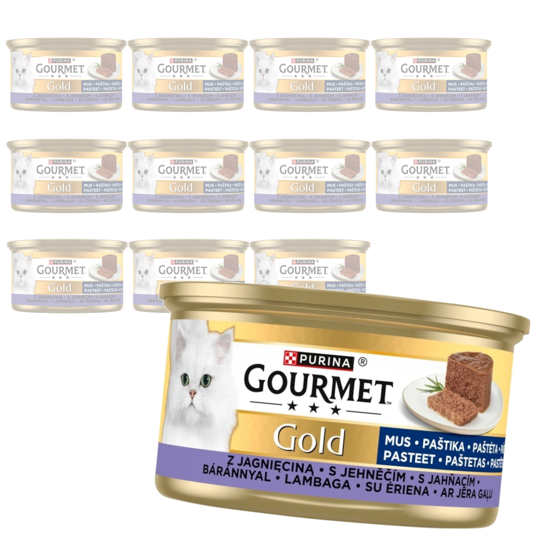 Purina Gourmet Gold Mus z Jagnięciną 12x85g Mokra Karma Dla Kota