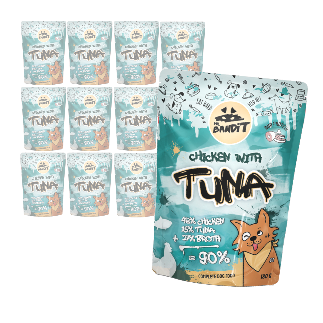 Mr. Bandit Chicken with Tuna 180g Mokra Karma Dla Psa Kurczak Z Tuńczykiem