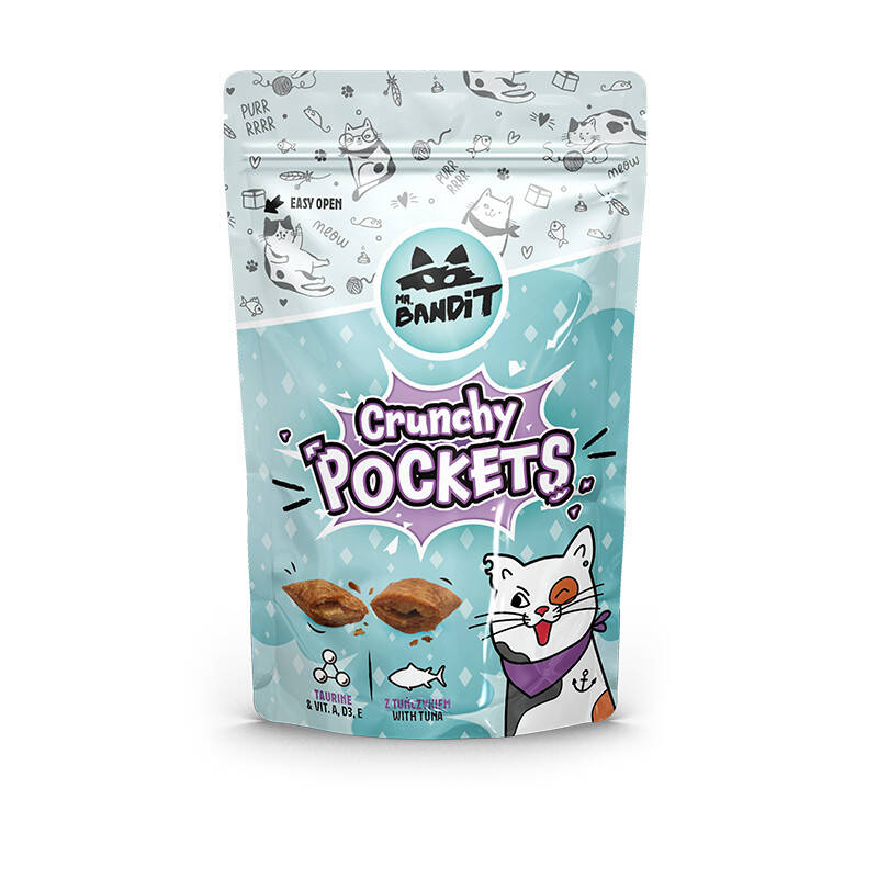Mr. Bandit Crunchy Pockets Chrupiący Przysmak Dla Kota Poduszki Z Tuńczykiem
