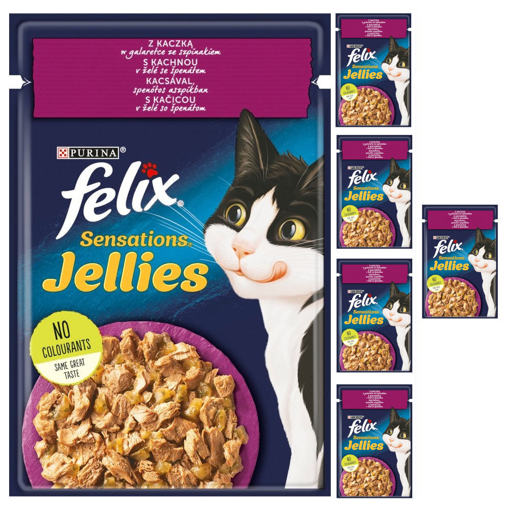 Felix Sensations Jellies Karma Dla Kotów Z Kaczką W Galaretce