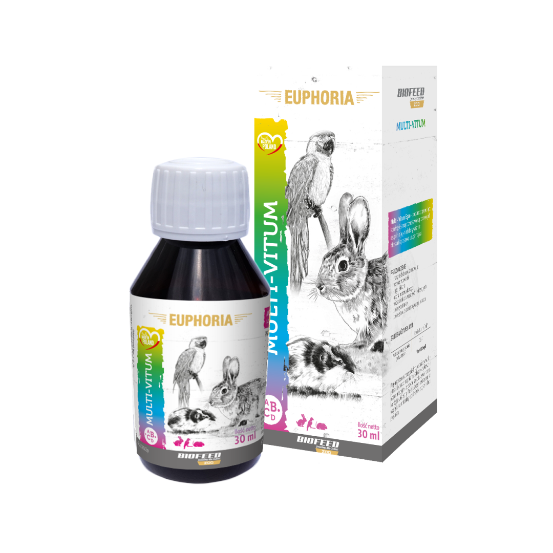 Biofeed Euphoria Multi-Vitum Egzo 30ml Multiwitamina Dla Królików Gryzoni I Ptaków