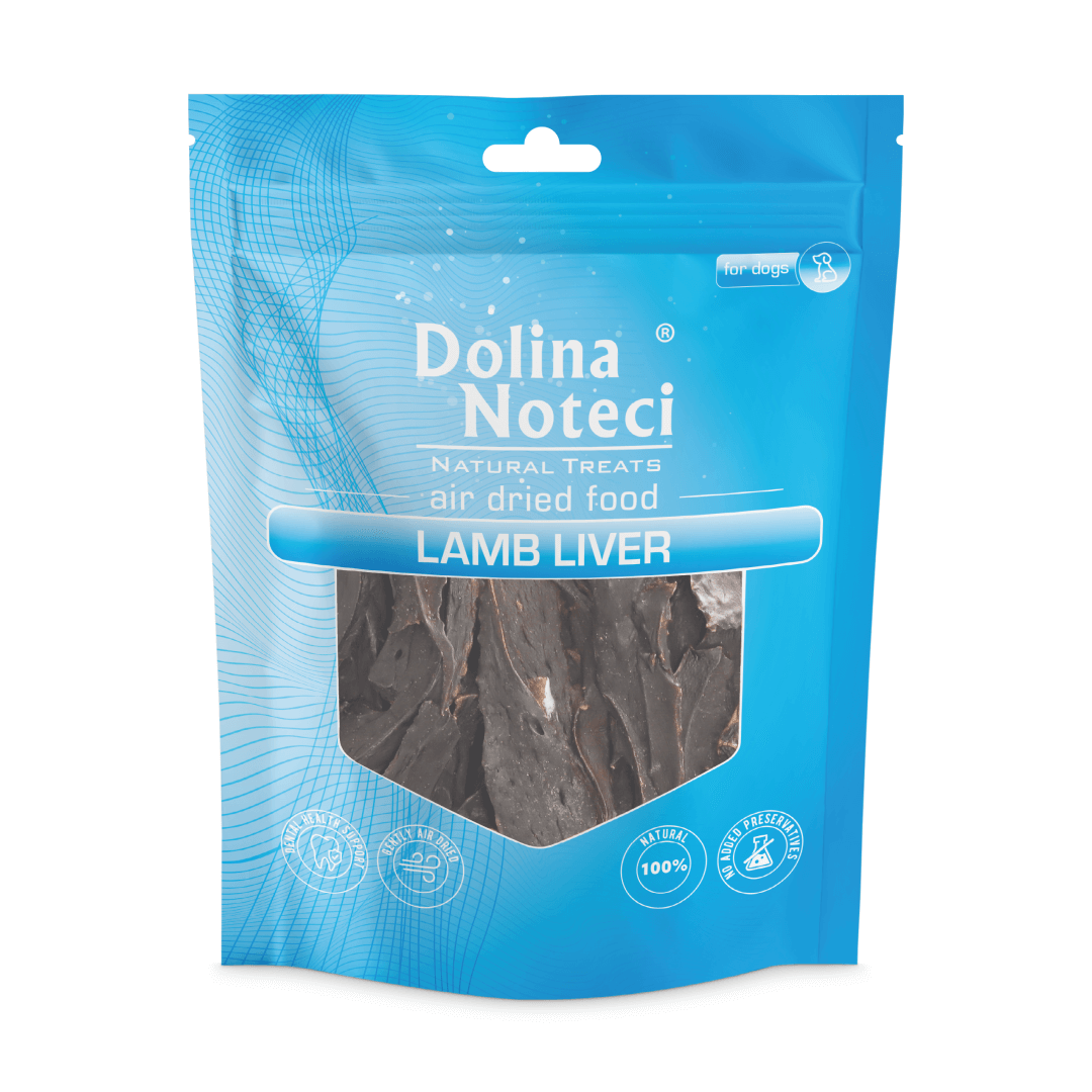 Dolina Noteci Natural Treats Lamb Liver Przysmak Dla Psa Wątroba Jagnięca 150g