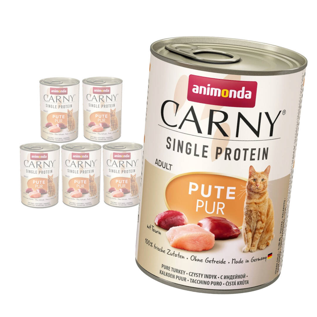 Animonda Carny Single Protein 400g Mokra Karma Dla Kota Czysty Indyk