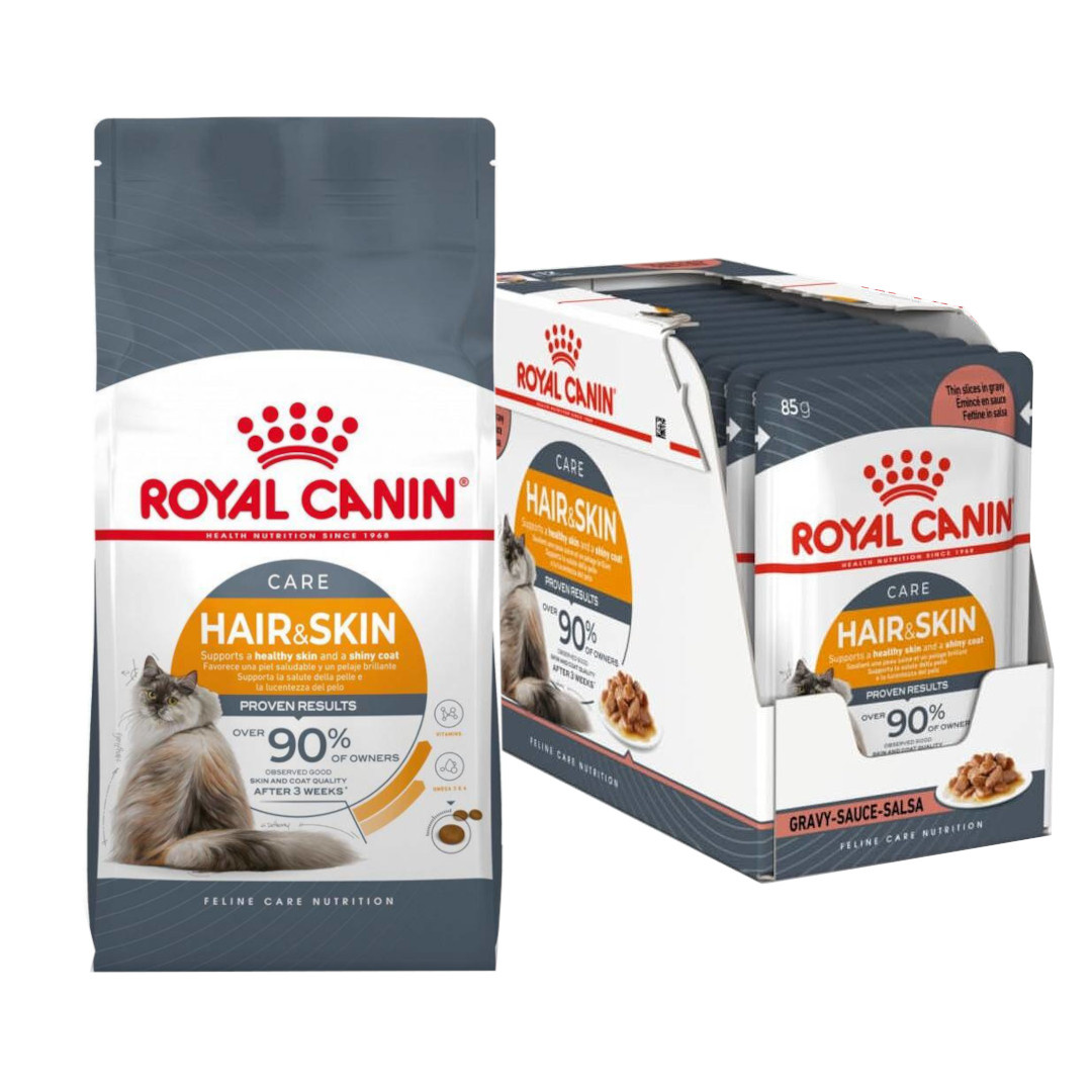 Royal Canin Hair&skin Care 10kg+12x85g Karma Dla Dorosłego Kota