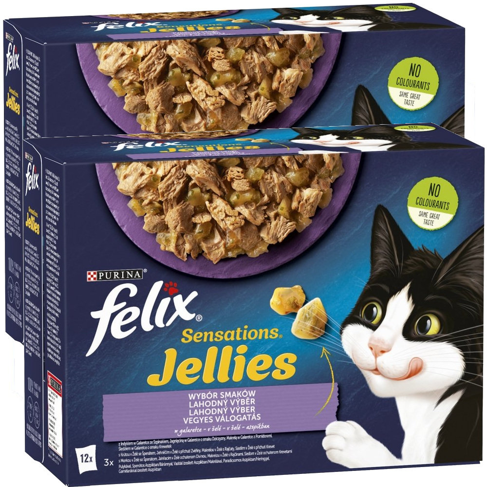 Felix Sensations Jellies Karma Dla Kotów Wybór Smaków W Galaretce