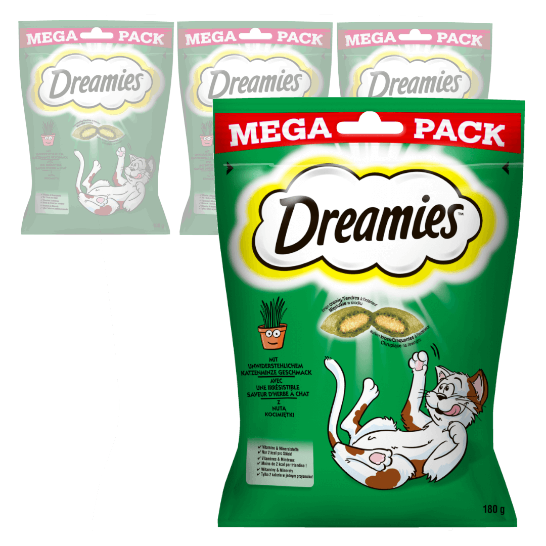 Dreamies Mega Pack 180g Przysmak Dla Kota Z Nutą Kocimiętki