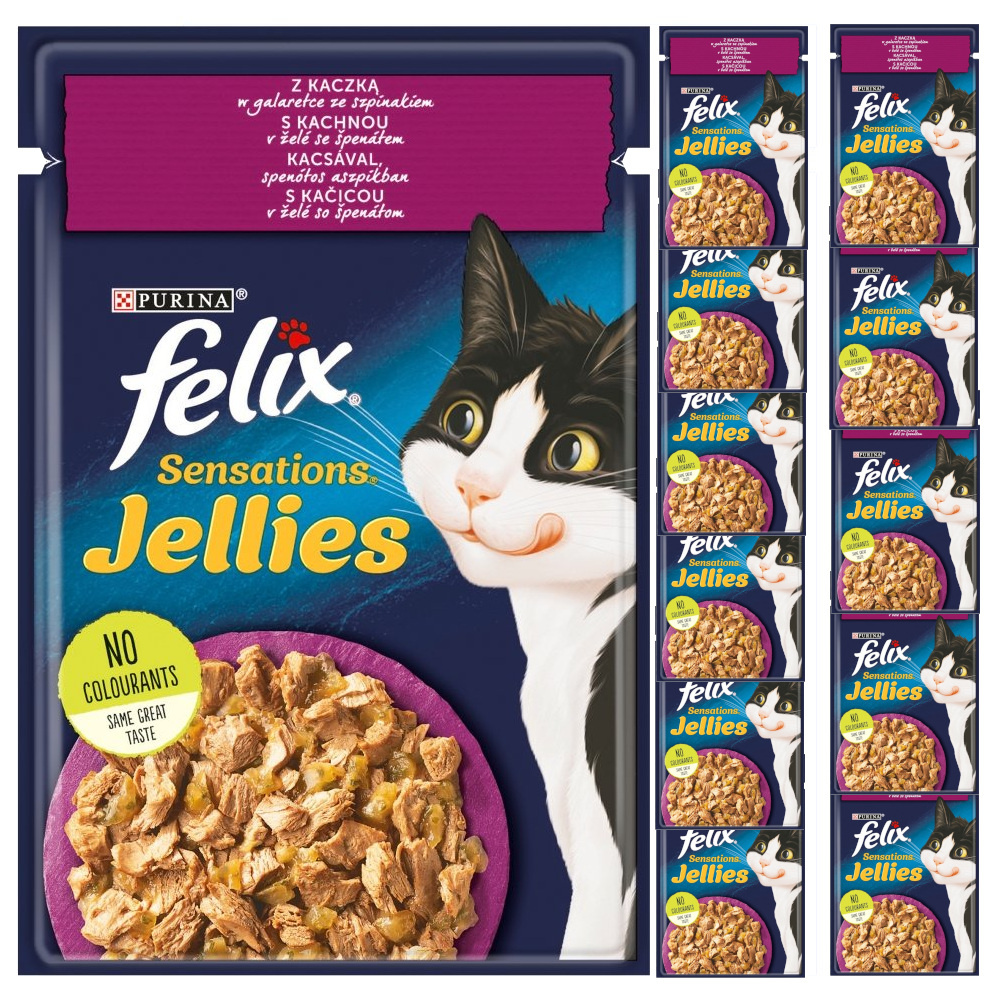 Felix Sensations Jellies Karma Dla Kotów Z Kaczką W Galaretce