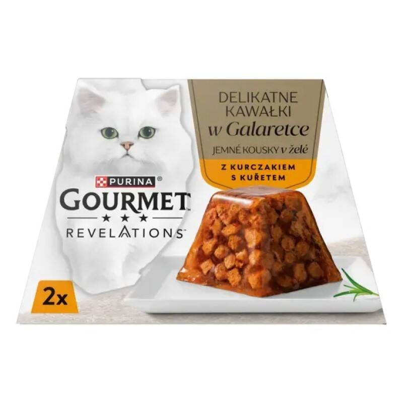 Purina Gourmet Revelations 4x57g Mokra Karma Dla Kota Kurczak W Galaretce