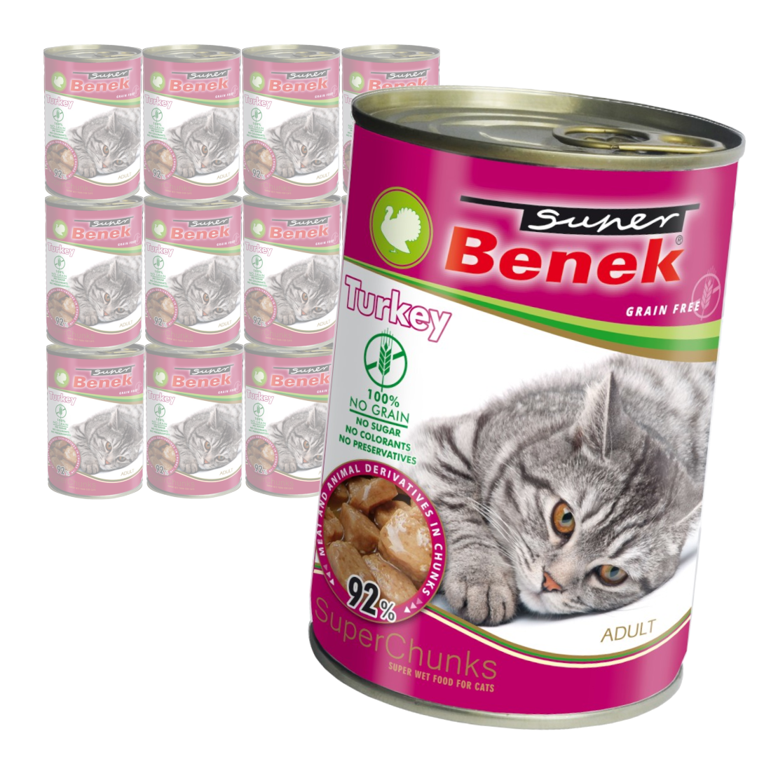 Super Benek Chunks Bezzbożowa Mokra Karma Dla Kota Z IndykiemW Sosie