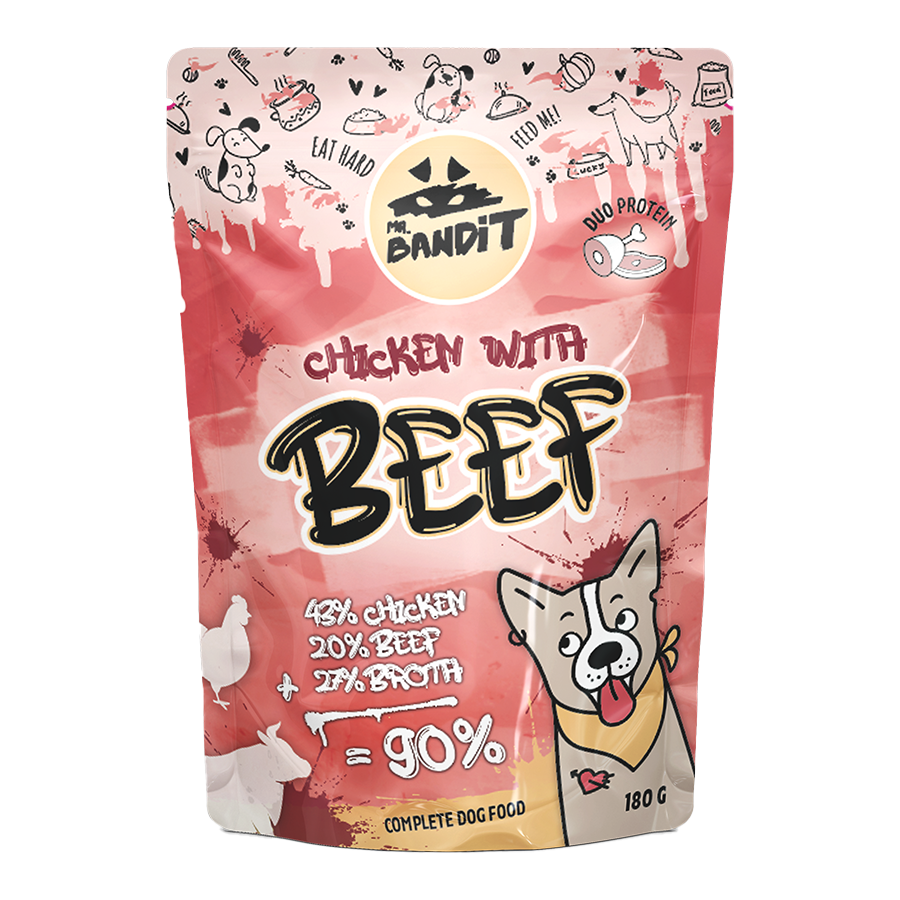 Mr. Bandit Chicken with Beef 180g Mokra Karma Dla Psa Kurczak Z Wołowiną