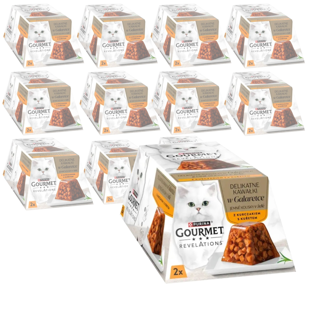 Purina Gourmet Revelations 24x57g Mokra Karma Dla Kota Kurczak W Galaretce