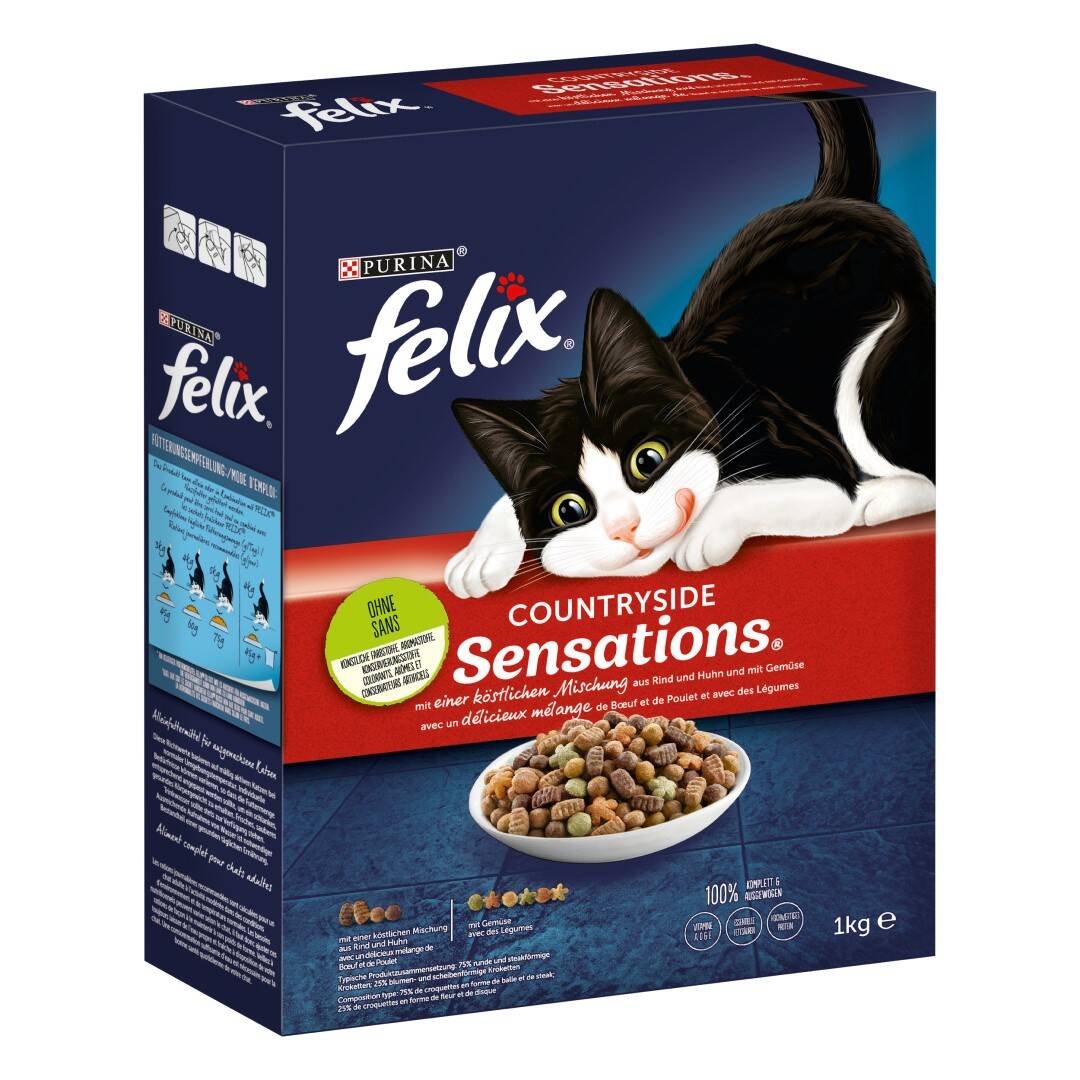 Purina Felix Countryside Sensations Sucha Karma Dla Kota Z Wołowiną I Kurczakiem