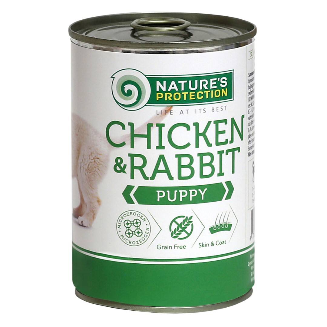 Nature's Protection Puppy Chicken&Rabbit 400g Mokra Karma Dla Szczeniąt Z Kurczakiem i Królikiem