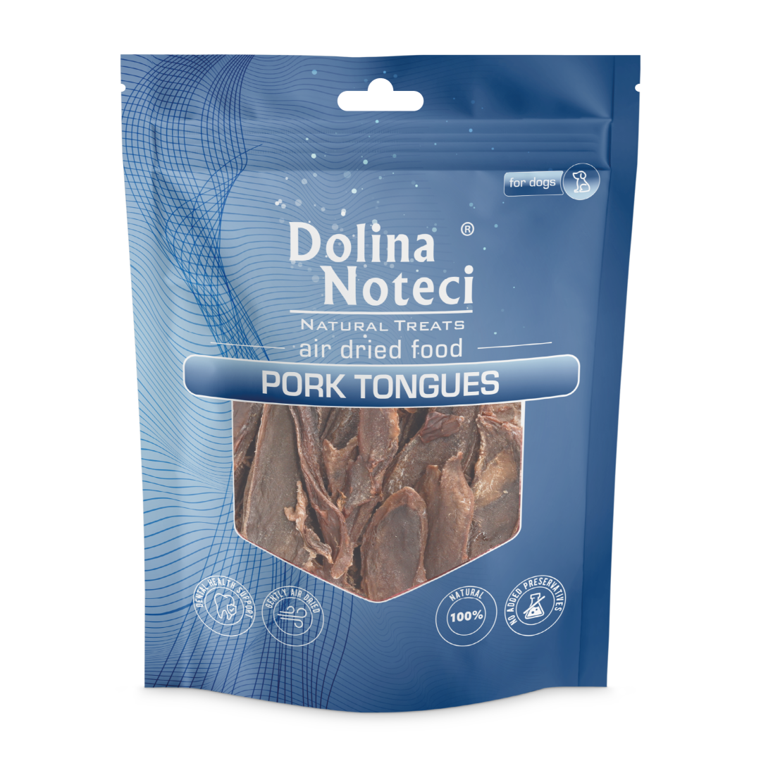 Dolina Noteci Natural Treats Pork Tongues Przysmak Dla Psa Ozory Wieprzowe 