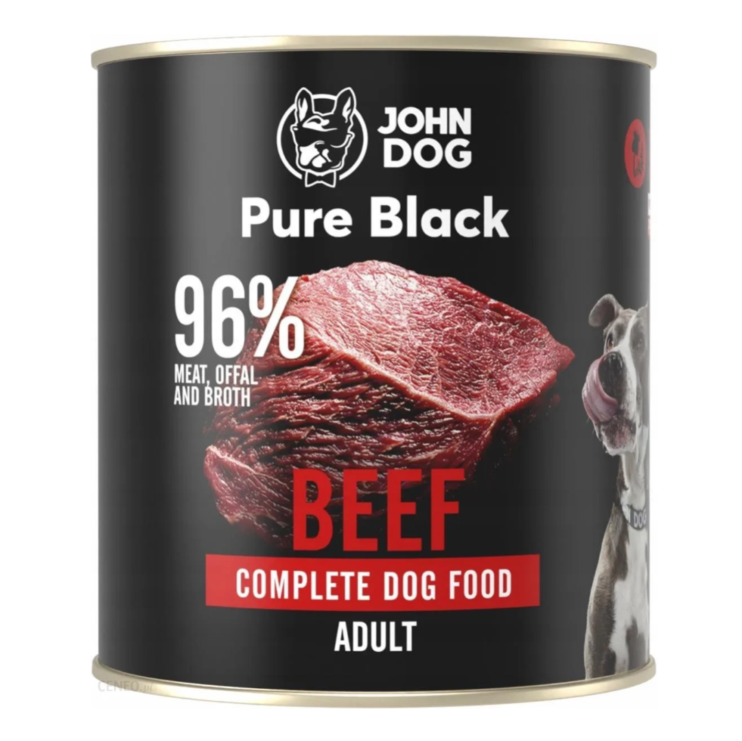 John Dog Pure Black Mokra Karma Dla Psa Wołowina 800g