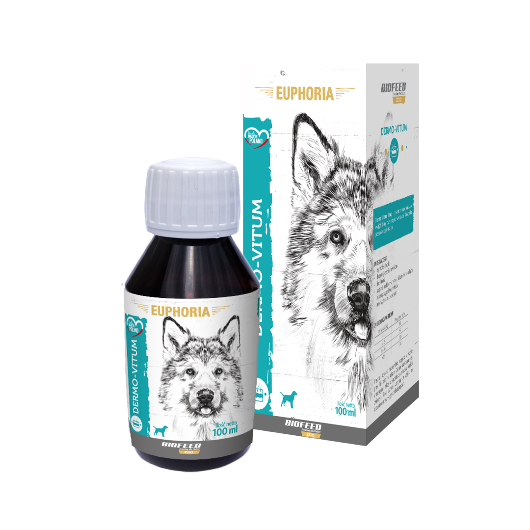 Biofeed Euphoria Dermo-Vitum Dog Preparat Wspomagający Wygląd Skóry 100ml