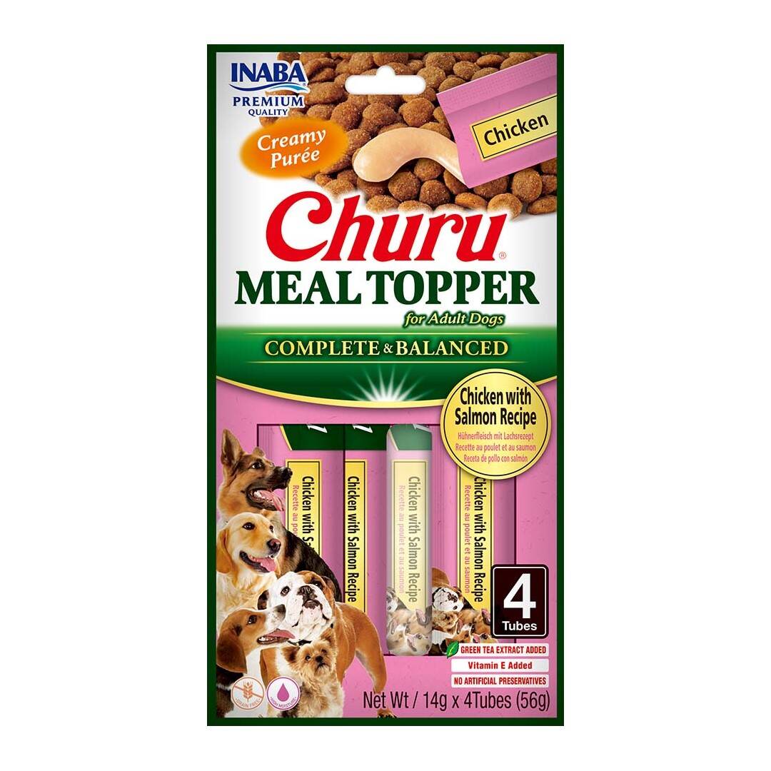 Inaba Dog Meal Topper 4x14g (56g) Przysmak Pasta Dla Psa Z Kurczakiem i łososiem