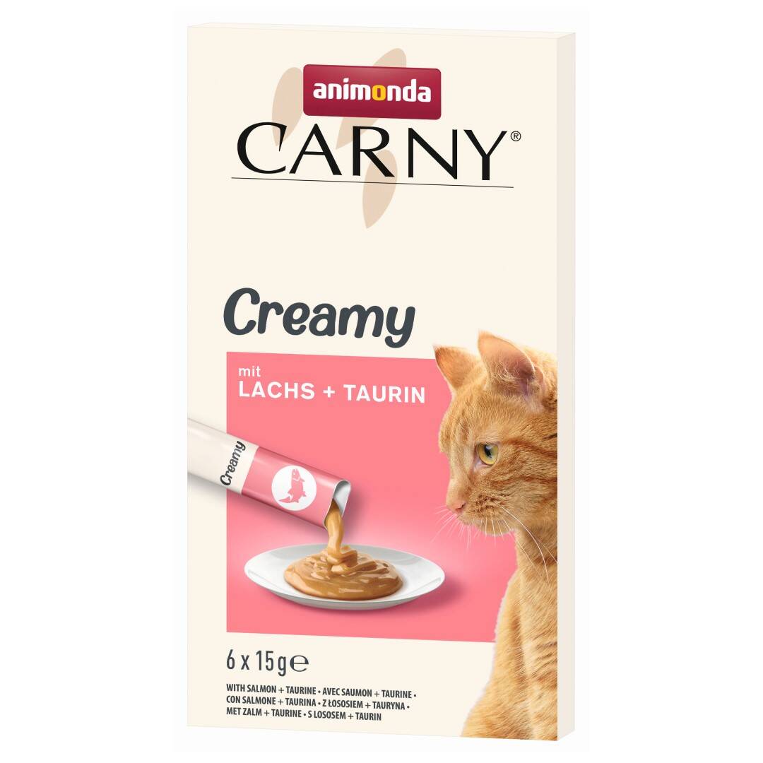 Animonda Carny Creamy 6x15g Przysmak Pasta Dla Kota Z Łososiem I Tauryną