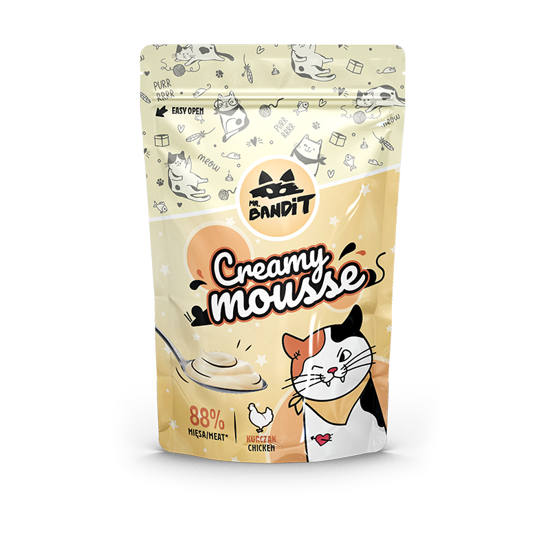 Mr. Bandit Creamy Mousse Przysmak Pasta Dla Kota Z Kurczakiem