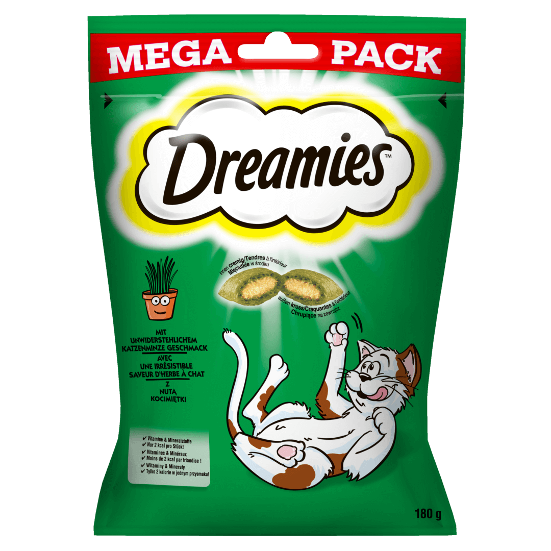 Dreamies Mega Pack 180g Przysmak Dla Kota Z Nutą Kocimiętki