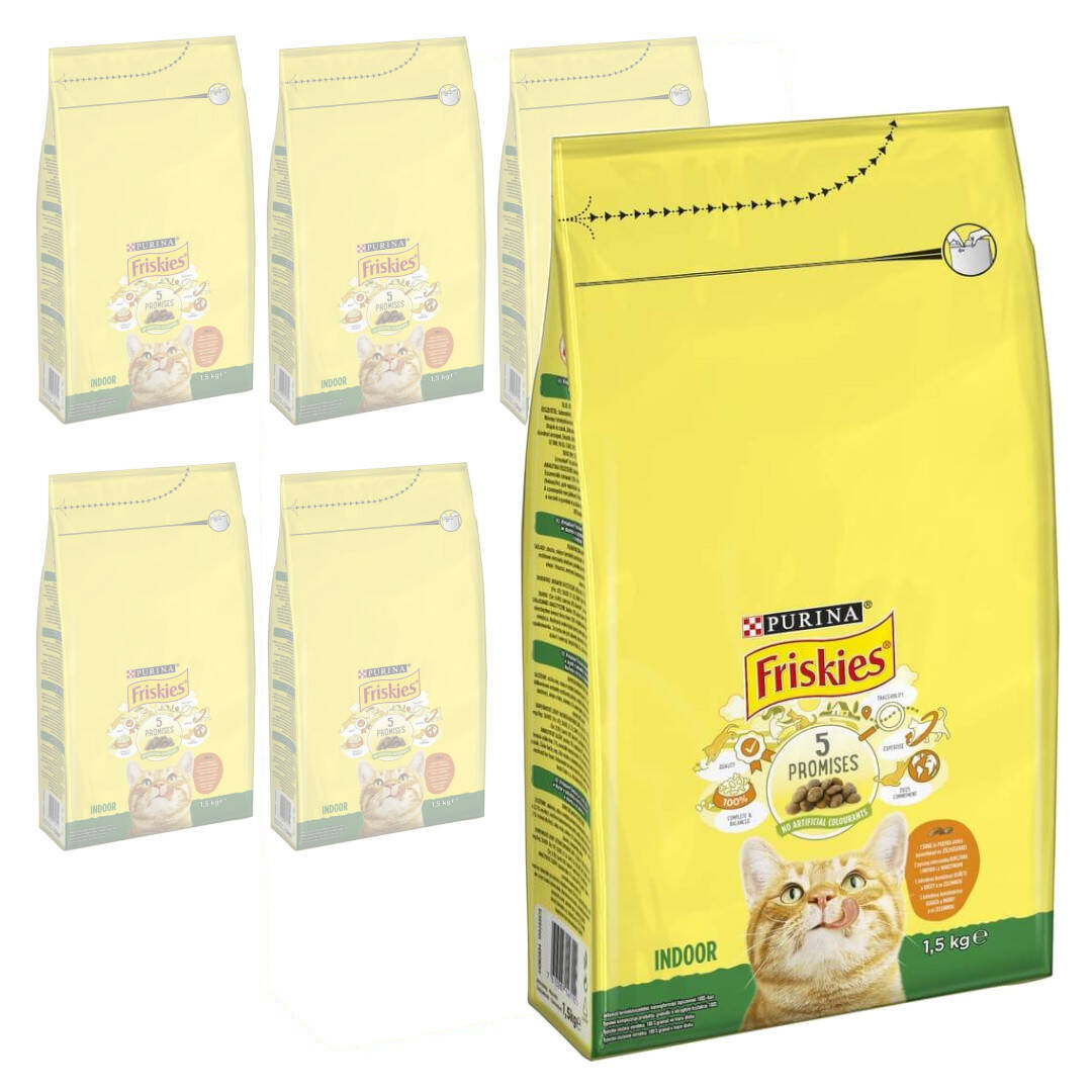 Friskies Indoor Sucha Karma Dla Kota Z Kurczakiem I Warzywami Ogrodowymi 