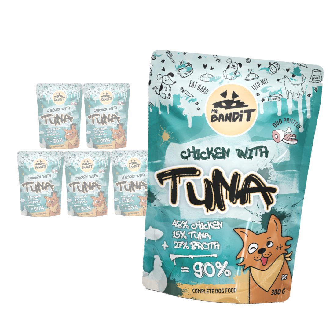 Mr. Bandit Chicken with Tuna 380g Mokra Karma Dla Psa Kurczak Z Tuńczykiem