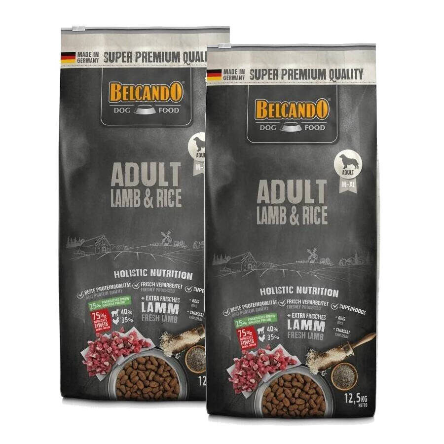 Belcando Adult Lamb & Rice 2x12,5kg Sucha Karma Dla Psów Wrażliwych Jagnięcina i Ryż