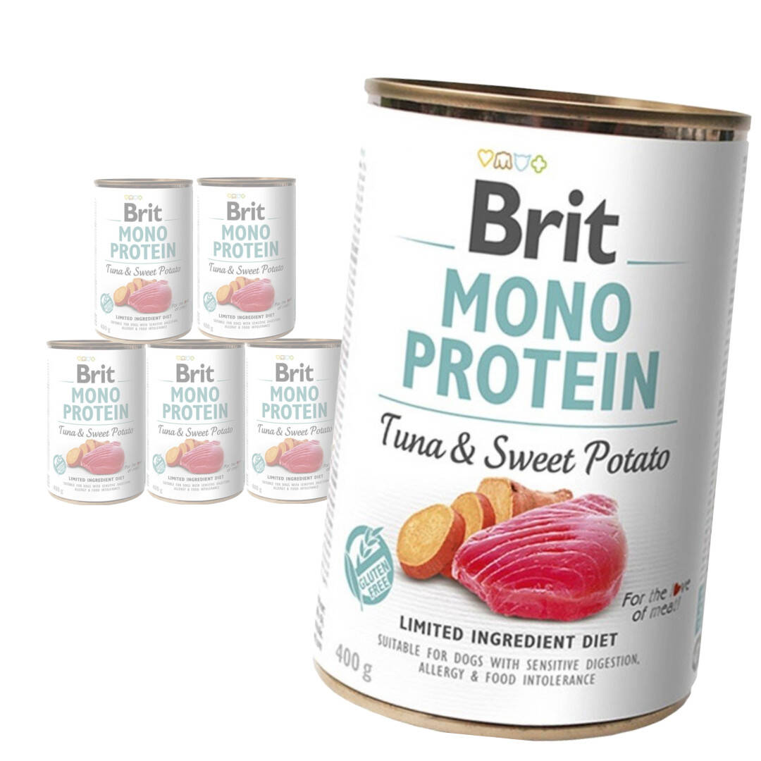 Brit Mono Protein 400g Mokra Karma dla Psów Tuńczyk ze Słodkimi Ziemniakami