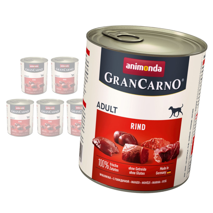 Animonda GranCarno Adult 800g Mokra Karma Dla Psa z Wołowiną