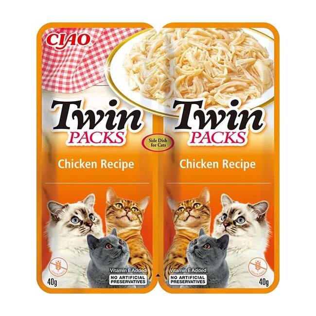 Inaba Cat Twin 2x40g Uzupełniająca Karma Dla Kota Kurczak 