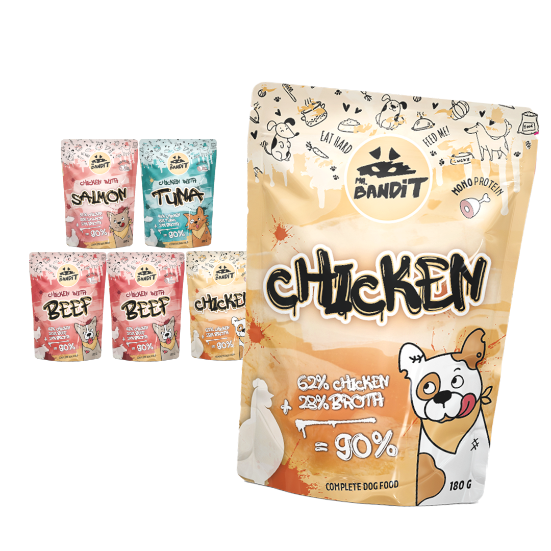 Mr. Bandit Chicken 180g Mokra Karma Dla Psa Mix Smaków