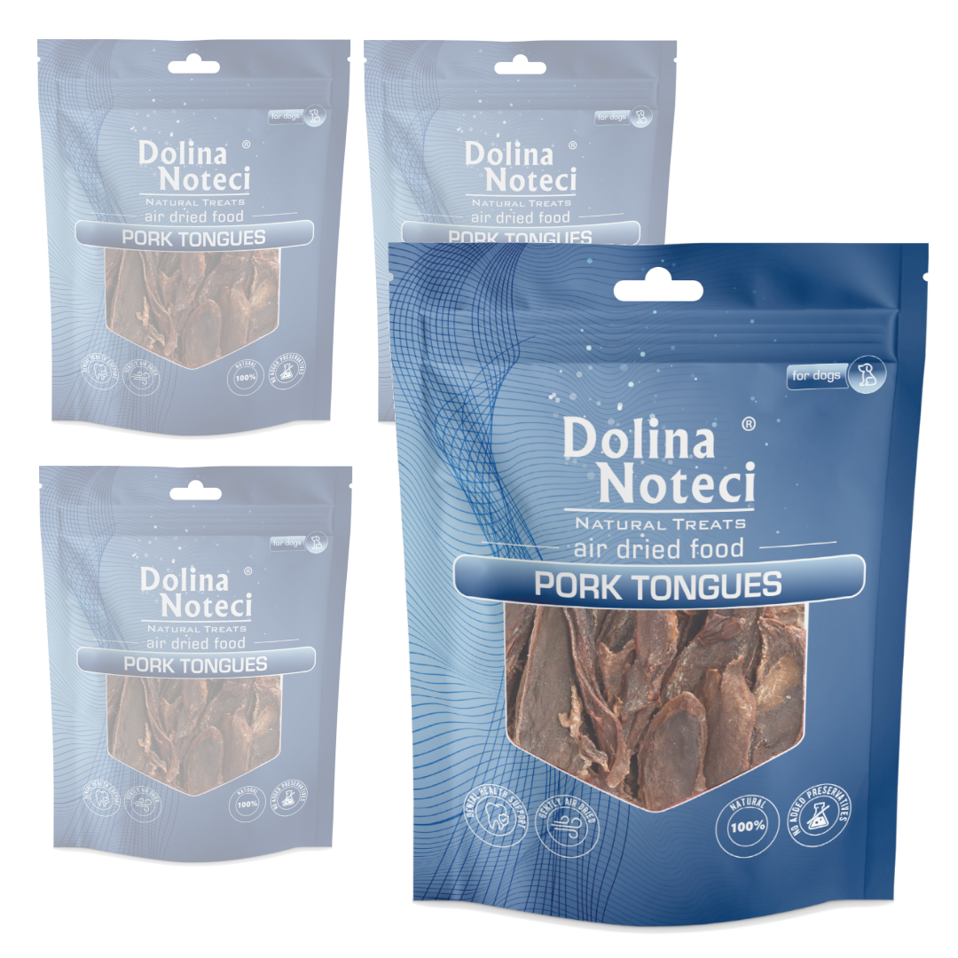 Dolina Noteci Natural Treats Pork Tongues Przysmak Dla Psa Ozory Wieprzowe 