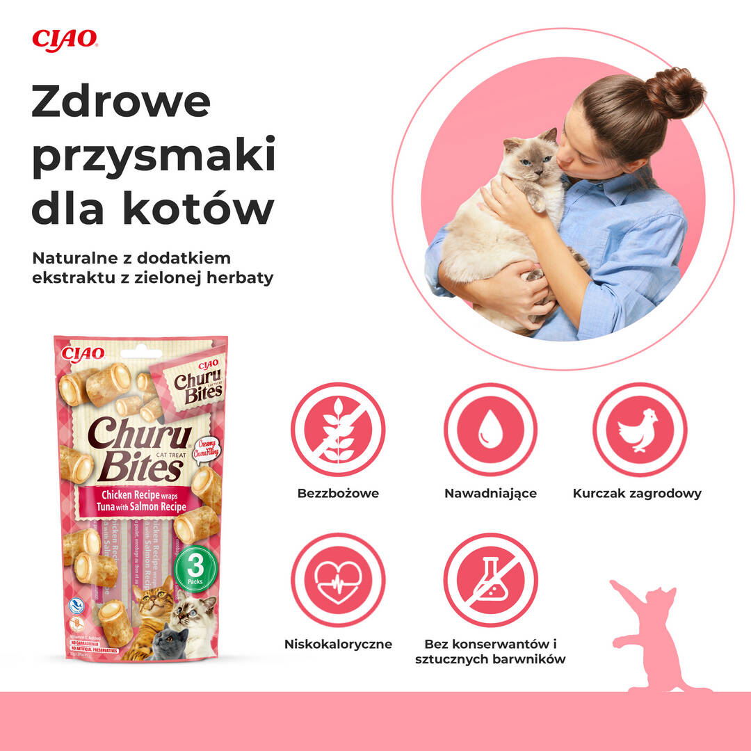 IInaba Cat Churu Bites Przysmak Dla Kota Ciasteczka Z Nadzieniem