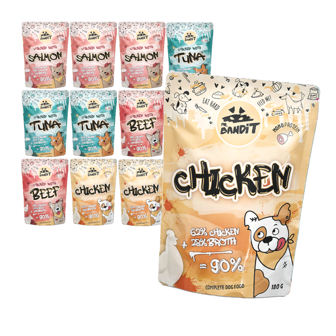 Mr. Bandit Chicken 180g Mokra Karma Dla Psa Mix Smaków