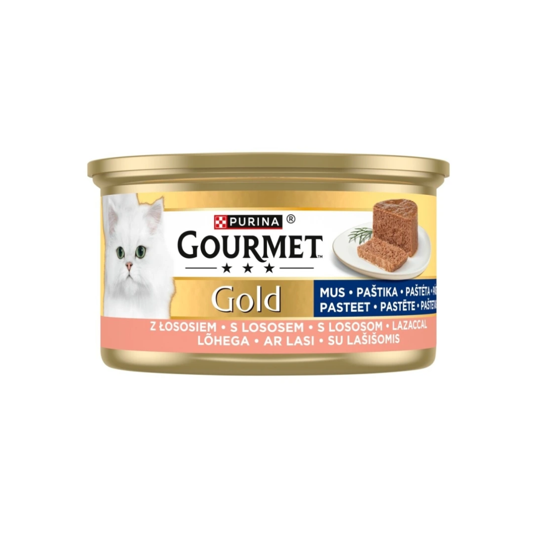 Purina Gourmet Gold Mus z Łososiem Mokra Karma Dla Kota 24x85g