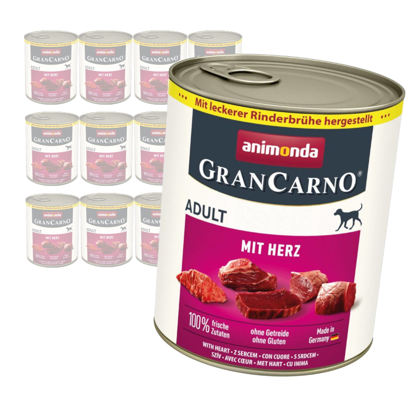 Animonda GranCarno Adult 800g Mokra Karma Dla Psa z Sercami