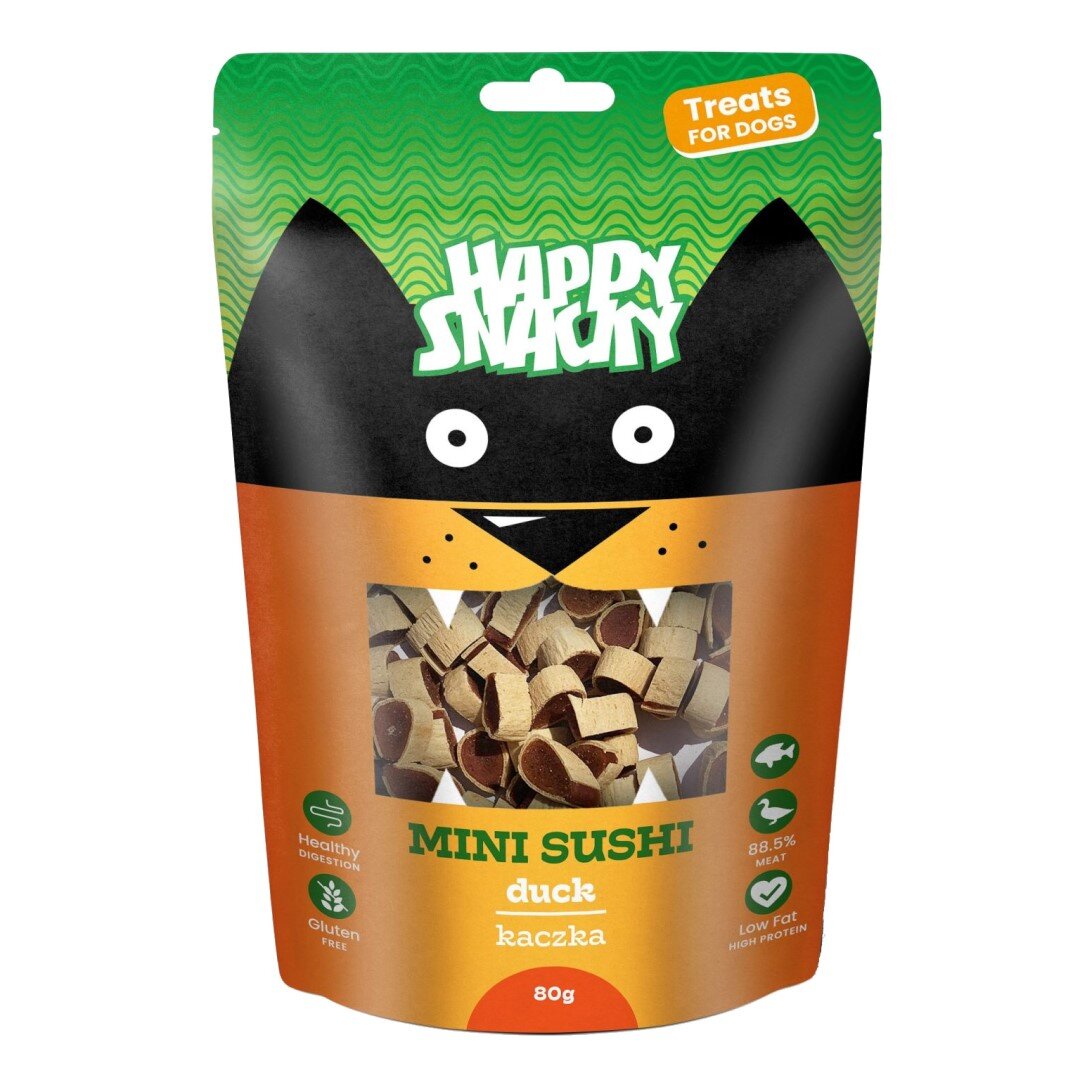 Happy Snacky Przysmak Dla Psa Mini Sushi Z Kaczką I Dorszem