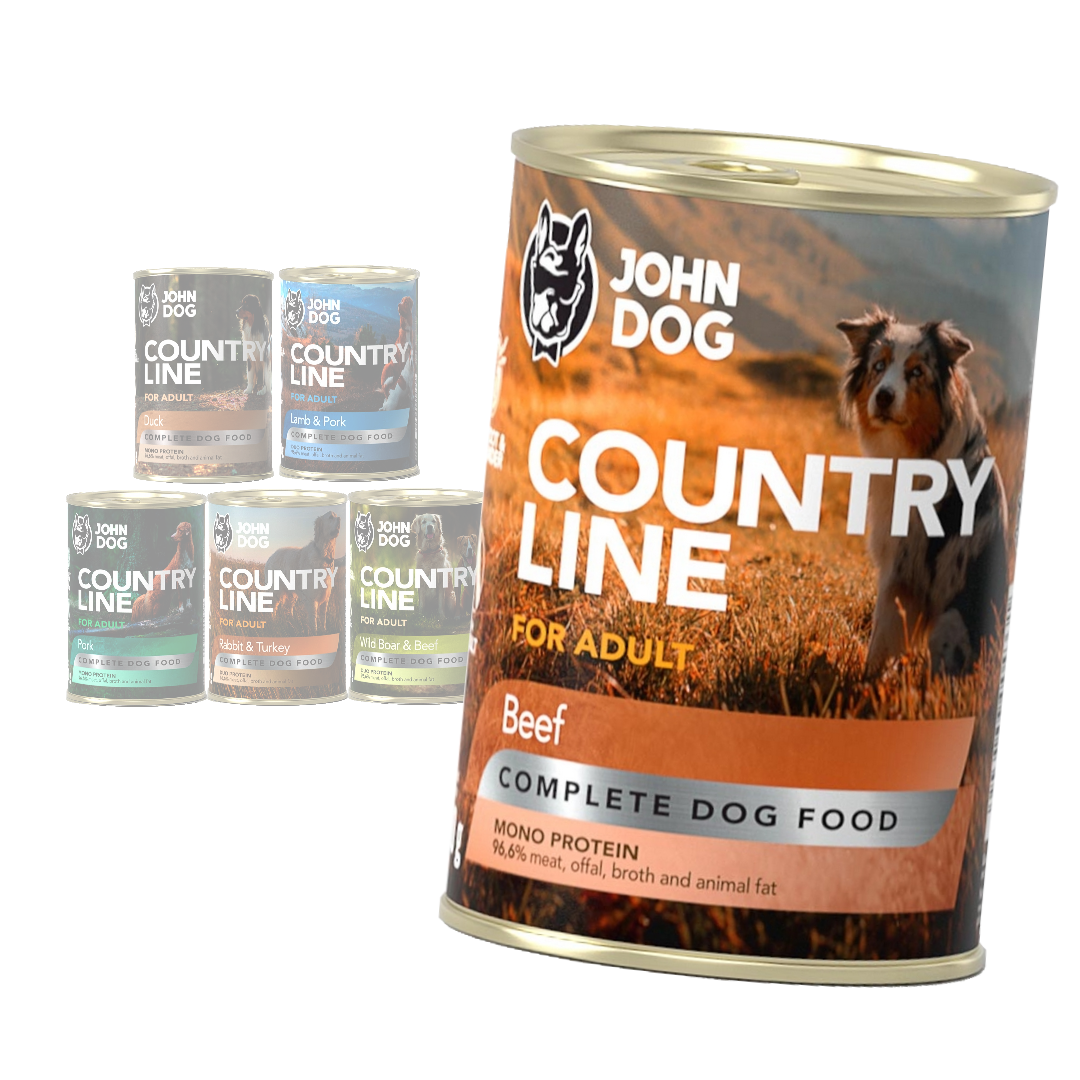 John Dog Country Line Mokra Karma Dla Dorosłych Psów Mix Smaków